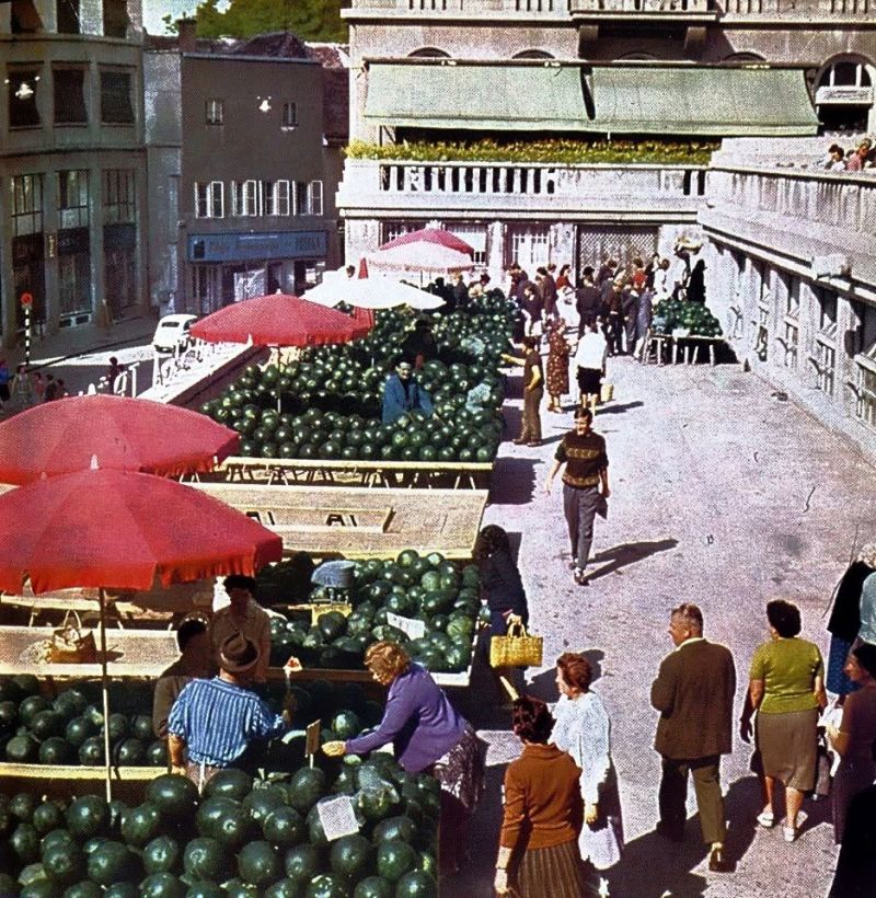 Dolac 1966. godine, lubenice